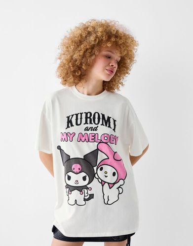 Camiseta Kuromi Manga Corta Print Mujer L - Bershka - Modalova