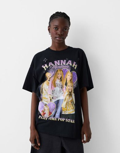 Camiseta Hannah Montana Manga Corta Print Mujer M - Bershka - Modalova