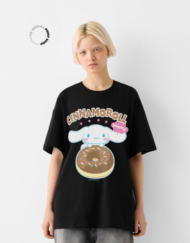 Camiseta Cinnamoroll Manga Corta Oversize Print Mujer 10-12 - Bershka - Modalova