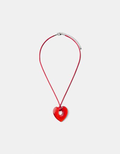 Bershka Collar Corazón Mujer Rojo - Bershka - Modalova