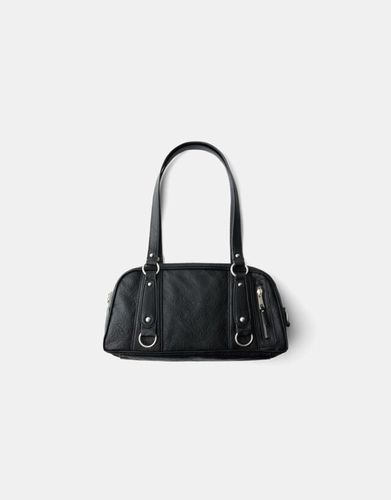 Bolso Bowling Efecto Lavado Mujer - Bershka - Modalova