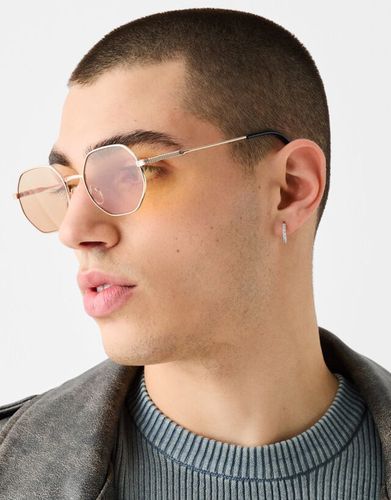 Gafas Sol Metálicas Hombre - Bershka - Modalova