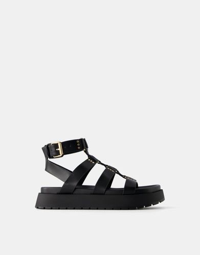 Sandalia Plataforma Hebillas Bskteen 36 - Bershka - Modalova