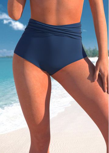 High Waisted Navy Stretch Bikini Bottom - unsigned - Modalova