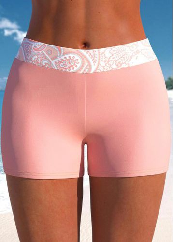 Mid Waisted Paisley Print Pink Swim Shorts - unsigned - Modalova