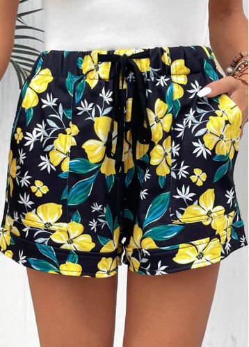 Multi Color Pocket Floral Print Regular Shorts - unsigned - Modalova
