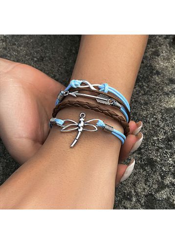 Alloy Detail Dragonfly Design Light Blue Bracelet - unsigned - Modalova