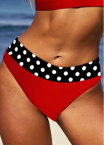 Mid Waisted Polka Dot Red Bikini Bottom - unsigned - Modalova