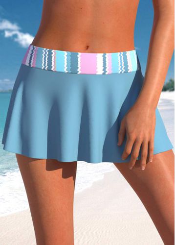 Mid Waisted Multi Stripe Print Swim Skirt - unsigned - Modalova