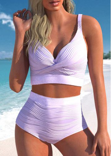 Criss Cross Light Purple Bikini Top - unsigned - Modalova