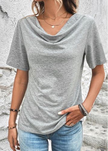 Light Grey Marl Short Sleeve T Shirt - unsigned - Modalova
