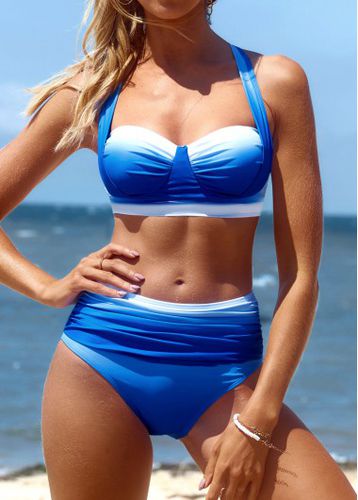 Criss Cross Ombre Blue Bikini Set - unsigned - Modalova