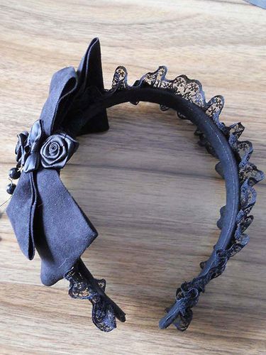 Encaje flor arco Lolita sintética accesorios para el cabello - milanoo.com - Modalova