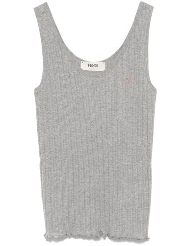 Fendi Ribbed Cotton Tank Top - Fendi - Modalova