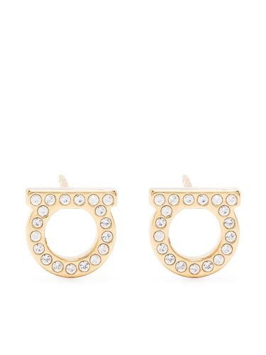 Gancini Crystal S Earrings - Ferragamo - Modalova