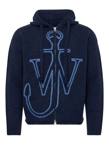 Embroidered Zip-Up Sweatshirt - JW ANDERSON - Modalova