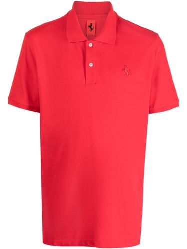 Short Sleeve Polo In Piquet Texture - FERRARI - Modalova
