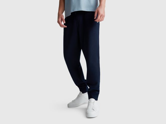 Benetton, Pantalon De Jogging En Molleton De Coton, Taille: XXL, Bleu Foncé - United Colors of Benetton - Modalova