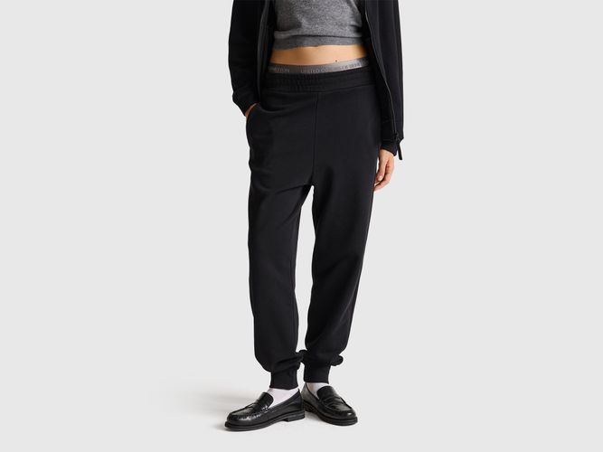 Benetton, Pantalon De Jogging En Pur Coton, Taille: L, Noir - United Colors of Benetton - Modalova