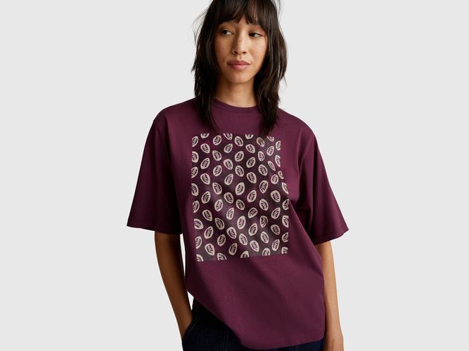 Benetton, T-shirt Imprimé Bandana, Taille: L, Prune - United Colors of Benetton - Modalova