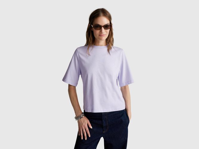 Benetton, T-shirt Coupe Boxy 100% Coton, Taille: L, Lilas - United Colors of Benetton - Modalova
