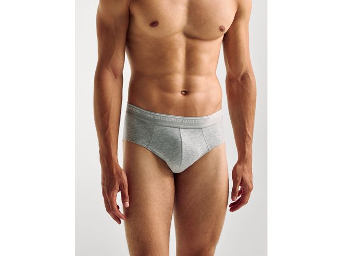 Benetton, Slip En Coton Extensible, Taille: L, Gris Clair - United Colors of Benetton - Modalova