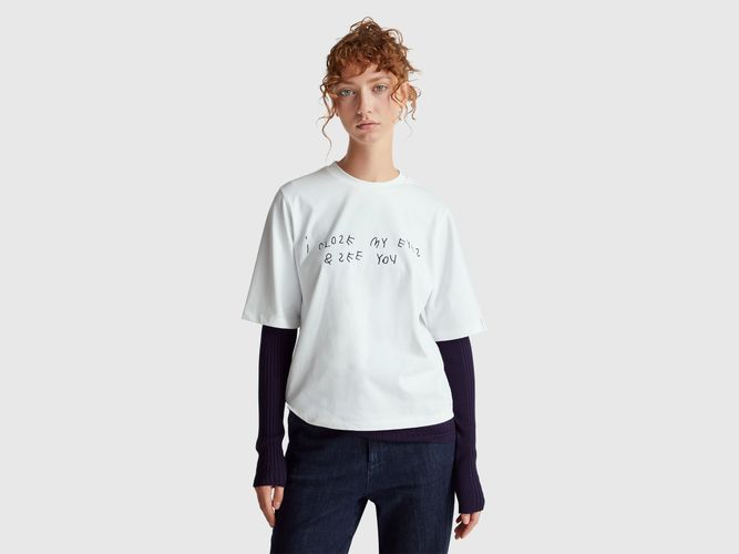 Benetton, T-shirt Blanc Avec Imprimé Coco Capitán, Taille: L, Blanc - United Colors of Benetton - Modalova