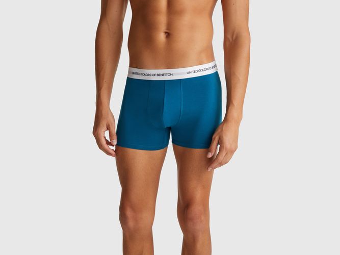 Benetton, Boxer En Coton Extensible, Taille: L, Canard - United Colors of Benetton - Modalova