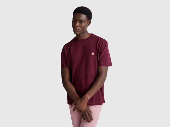 Benetton, T-shirt Basique En Coton, Taille: XXL, Bordeaux - United Colors of Benetton - Modalova