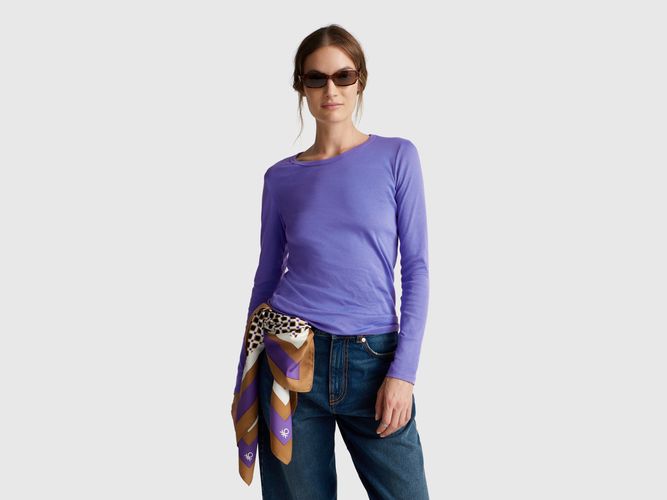 Benetton, T-shirt À Manches Longues 100 % Coton, Taille: M - United Colors of Benetton - Modalova