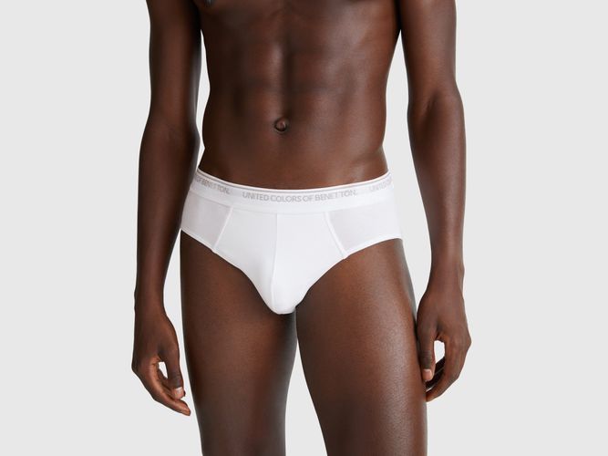 Benetton, Slip En Coton Extensible, Taille: L, Blanc - United Colors of Benetton - Modalova