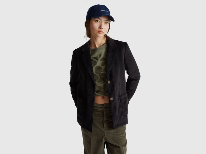 Benetton, Blazer En Velours Côtelé, Noir - United Colors of Benetton - Modalova
