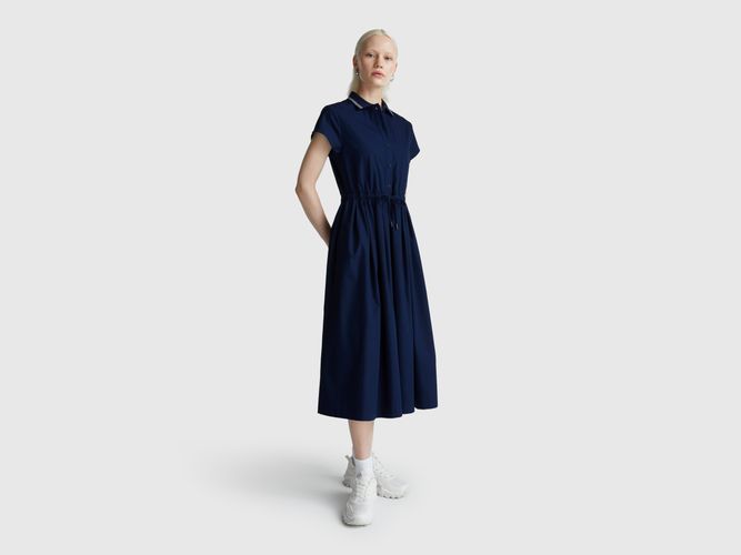 Benetton, Robe À Col, Taille: L, Bleu Foncé - United Colors of Benetton - Modalova