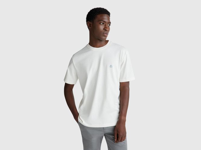 Benetton, T-shirt Basique En Coton, Taille: XXL, Crème - United Colors of Benetton - Modalova