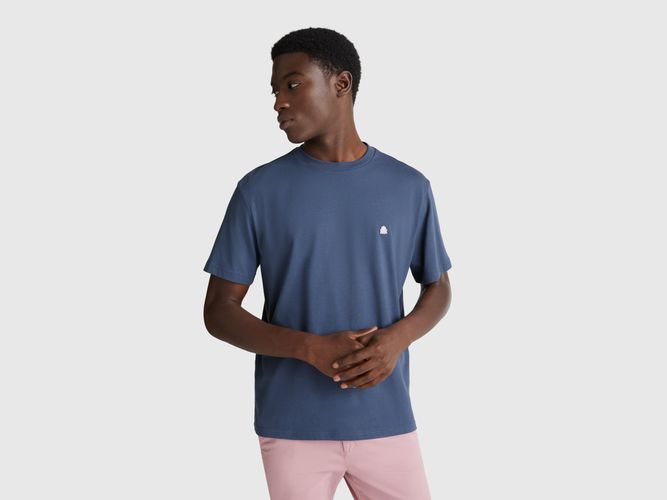 Benetton, T-shirt Basique En Coton, Taille: XXL, Bleu Horizon - United Colors of Benetton - Modalova