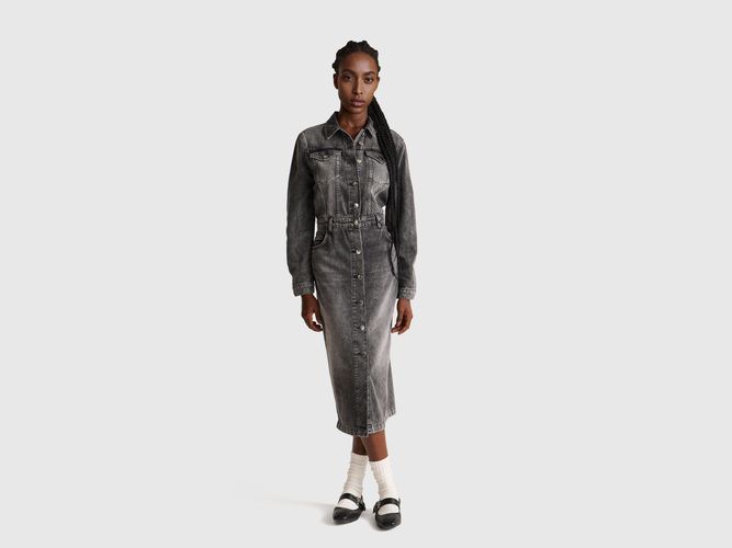 Benetton, Robe Chemise En Jean, Taille: L, Noir - United Colors of Benetton - Modalova