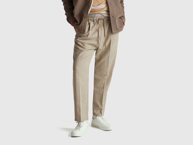 Benetton, Pantalon De Jogging En Flanelle, Taille: XXL, Marron - United Colors of Benetton - Modalova