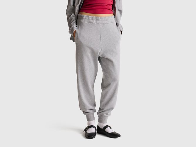 Benetton, Pantalon De Jogging En Pur Coton, Taille: L, Gris Clair - United Colors of Benetton - Modalova