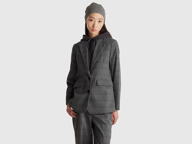 Benetton, Blazer Prince De Galles, Gris Foncé - United Colors of Benetton - Modalova