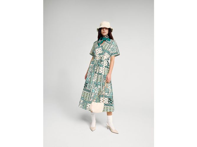 Benetton, Robe Longue À Imprimé Bandana, Taille: L, Multicolore - United Colors of Benetton - Modalova