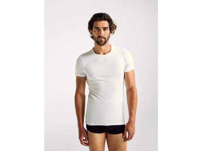 Benetton, T-shirt En Coton Extensible, Taille: XXL, Blanc - United Colors of Benetton - Modalova