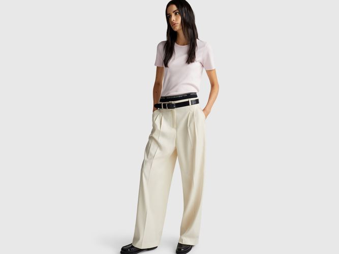 Benetton, T-shirt Coupe Régulière, Taille: L, Rose Pâle - United Colors of Benetton - Modalova