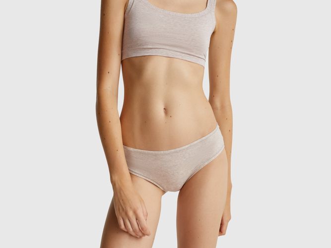 Benetton, Slip En Coton Super Extensible, Taille: M-L, Crème - United Colors of Benetton - Modalova