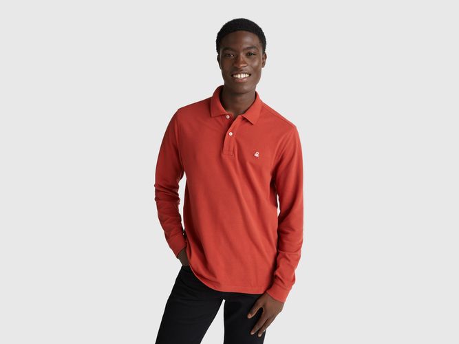 Benetton, Polo En Coton À Manches Longues, Taille: XXL, Rouge Brique - United Colors of Benetton - Modalova