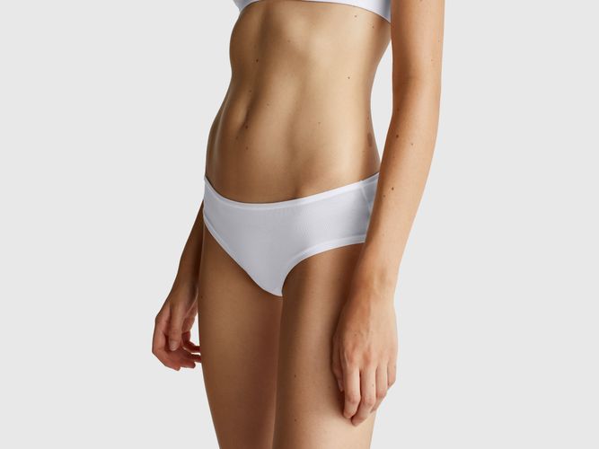 Benetton, Slip En Coton Super Extensible, Taille: M-L, Blanc - United Colors of Benetton - Modalova
