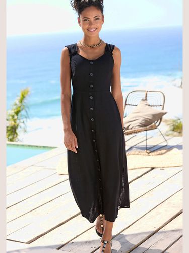 Robe longue robe d'été imprimé avec encolure en v devant - LASCANA - Modalova