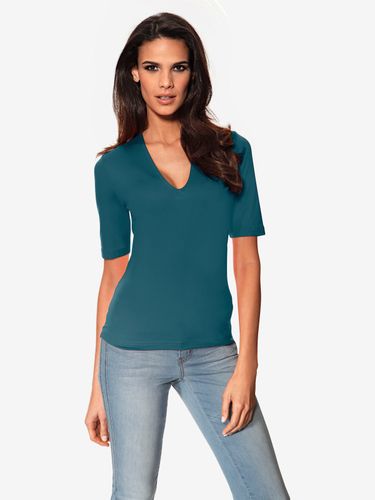 T-shirt à manches courtes manches mi-longues et encolure en v féminine - Ashley Brooke - Modalova