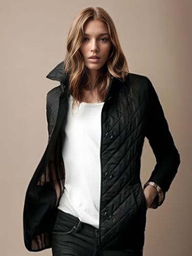 Veste Manteau Court Imprimés à Col Revers Coupe Cintrée avec Manches Longues avec Boutons avec Poches Unicolore Veste Blazer Manteau Hiver - milanoo.com - Modalova