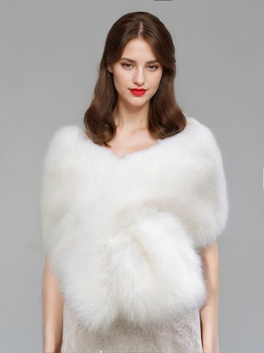 Poncho cape blanche mariage soirée - milanoo.com - Modalova