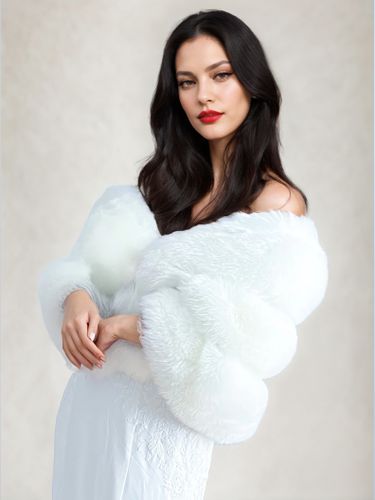 Poncho cape blanche pour femme - milanoo.com - Modalova